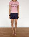 Y2K Geometric Print Rhinestone T-Shirt