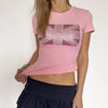 Y2K Geometric Print Rhinestone T-Shirt